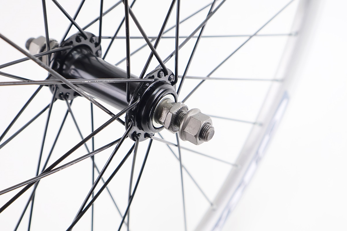 Колесо 26" переднє V-brake, обід "крапля" алюмінієвий, втулка 14Gx36H, сіре кріпл. гайка, "GRAVITY" - Зображення 4