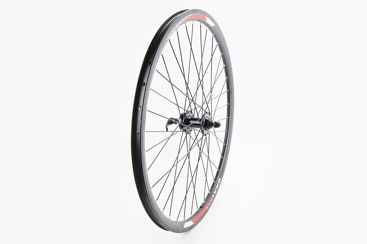 Колесо 27,5" переднее Disk-brake, обод "капля" и втулка 14Gx36H алюминиевые NECO MS37F, крепл. эксцентрик, "GRAVITY"