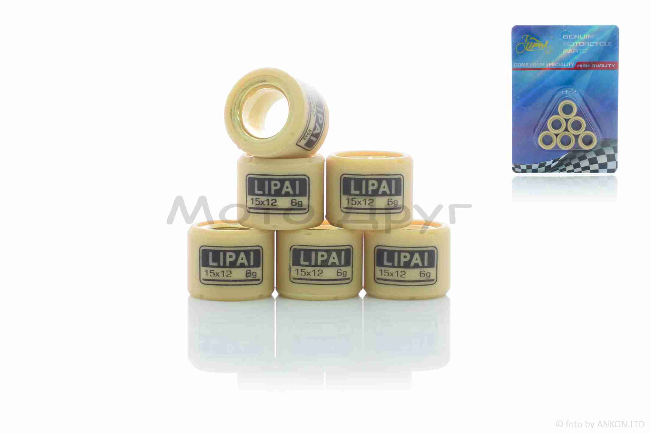 Ролики вариатора Yamaha 15-12 6.0g "LIPAI" (std 3YK, 5BM)