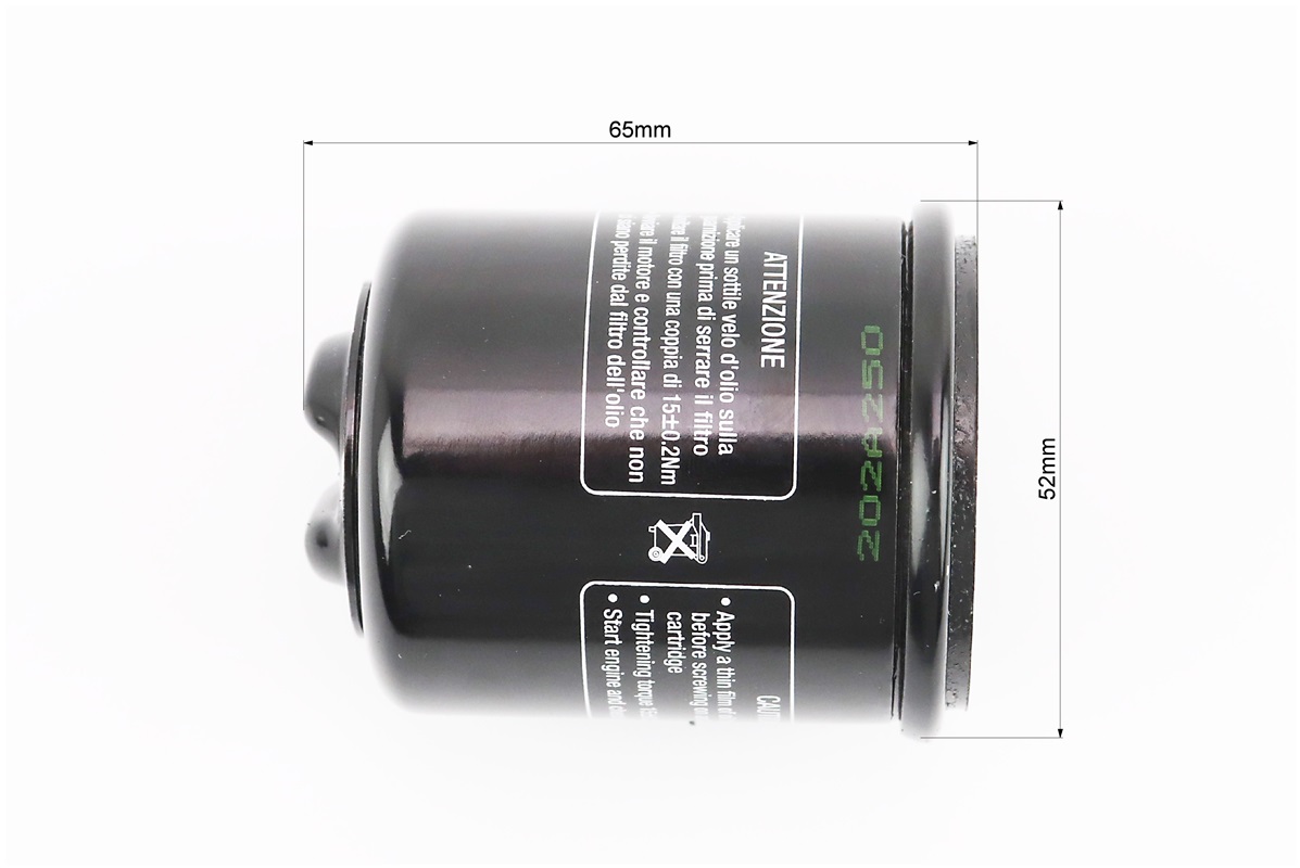 Фільтр масляний HF183 (52x65мм) APRILIA Atlantic 125/200/250 i/300 i/Scarabeo 125/GILERA DNA 125/180/250 Nexus, MALAGUTI Madison 250 RS - Зображення 3