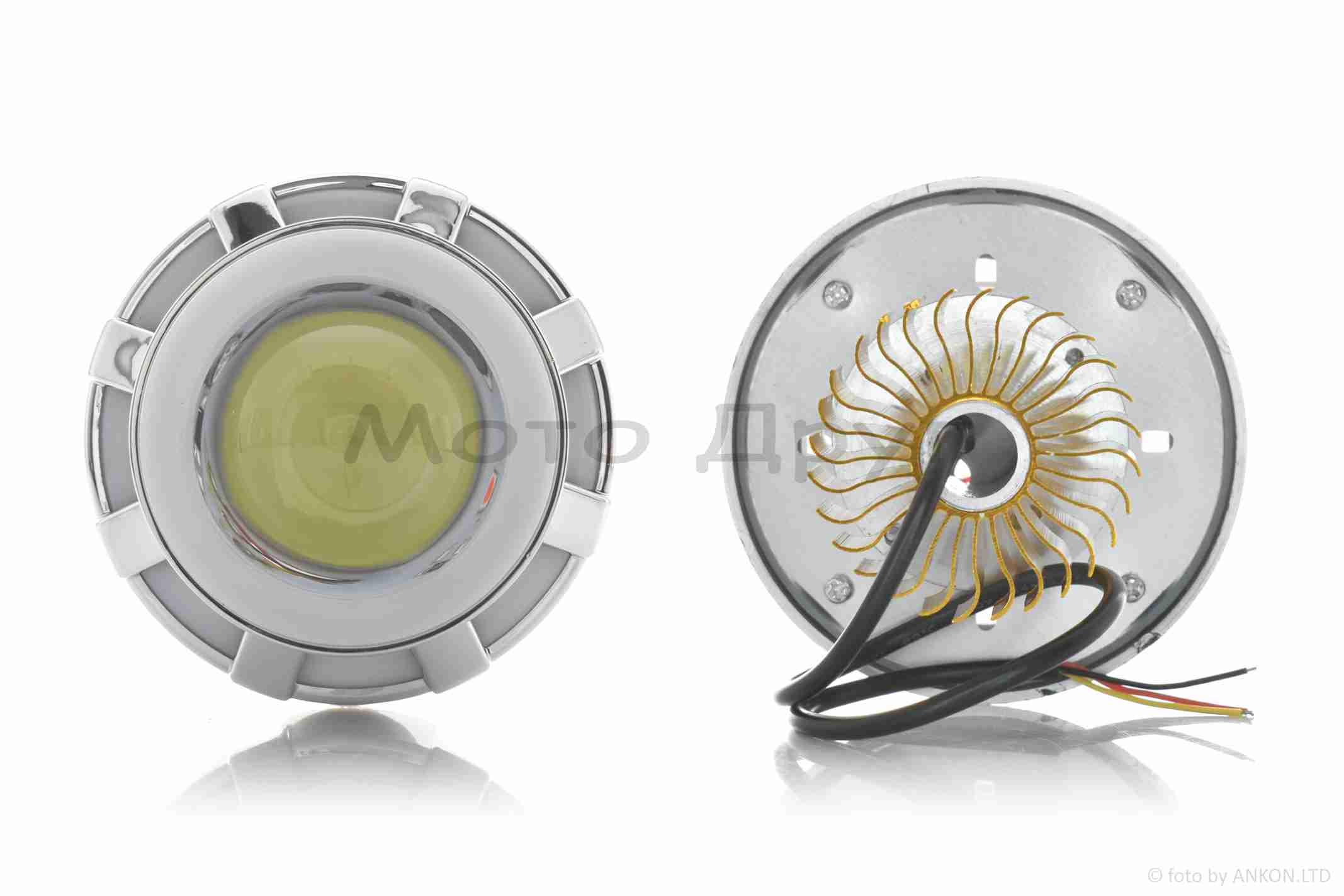 Модуль в фару диодный D89, белый свет, красный габарит, стробоскоп #18126_ — изображение 2