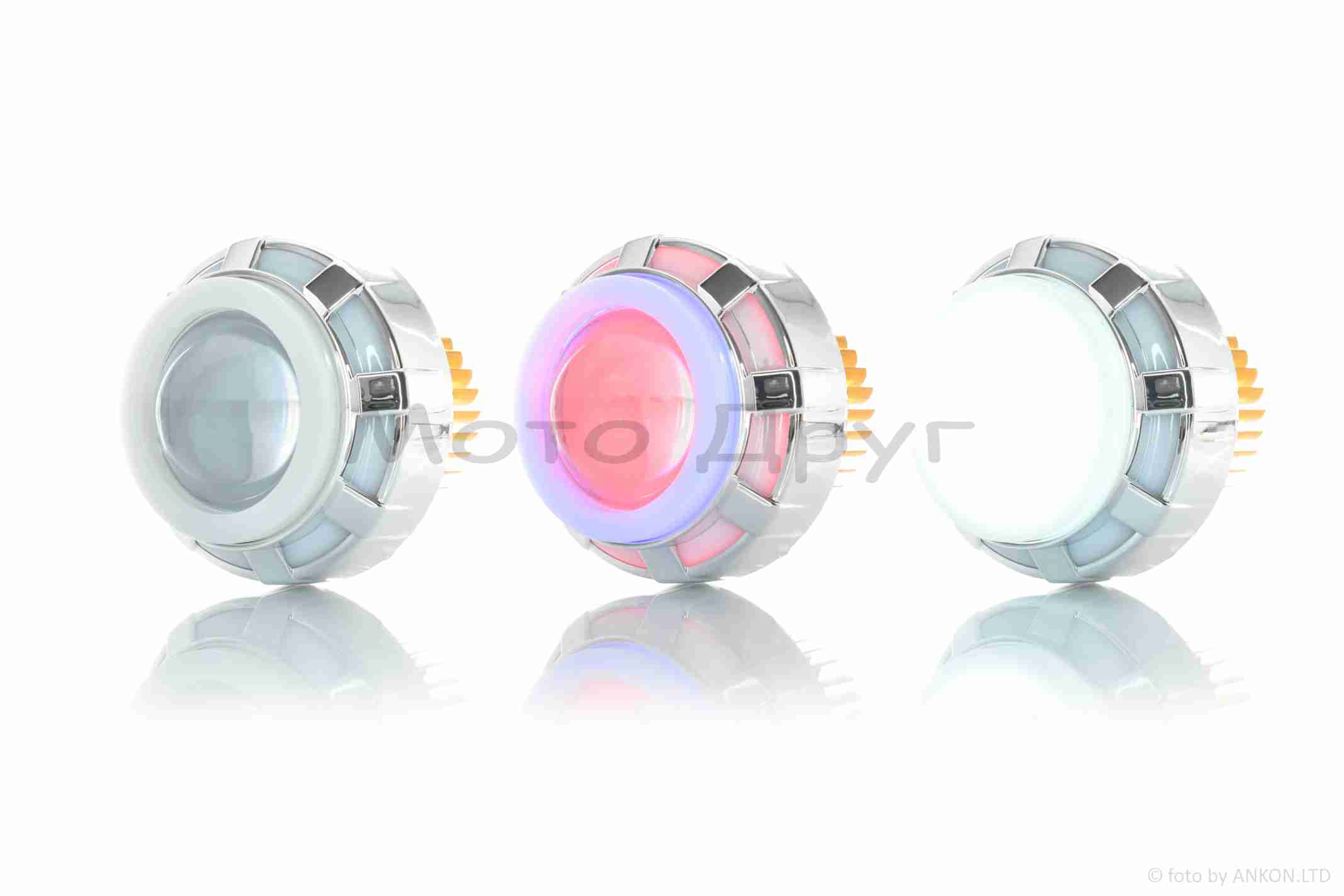 Модуль в фару диодный D89, белый свет, красный габарит, стробоскоп #18126_ — изображение 3