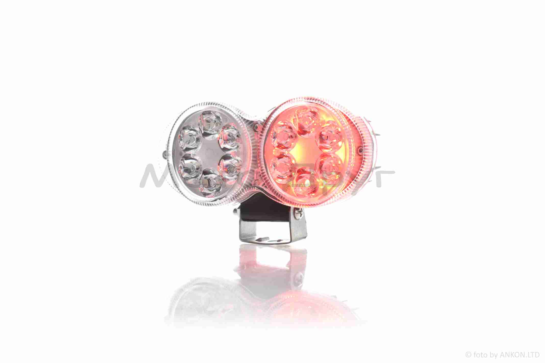 Фара додаткова діодна, подвійна, 12 діодів #LPS-2172 - Зображення 4