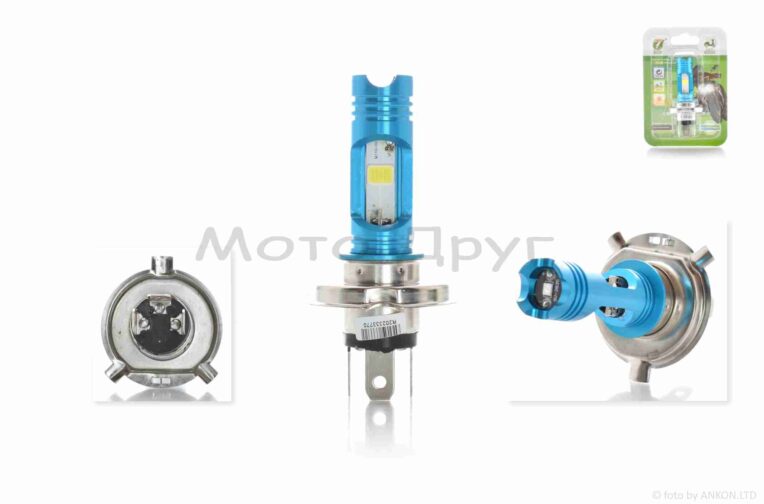 Лампа фары диодная H4 12V 35/35W 3 кристалла