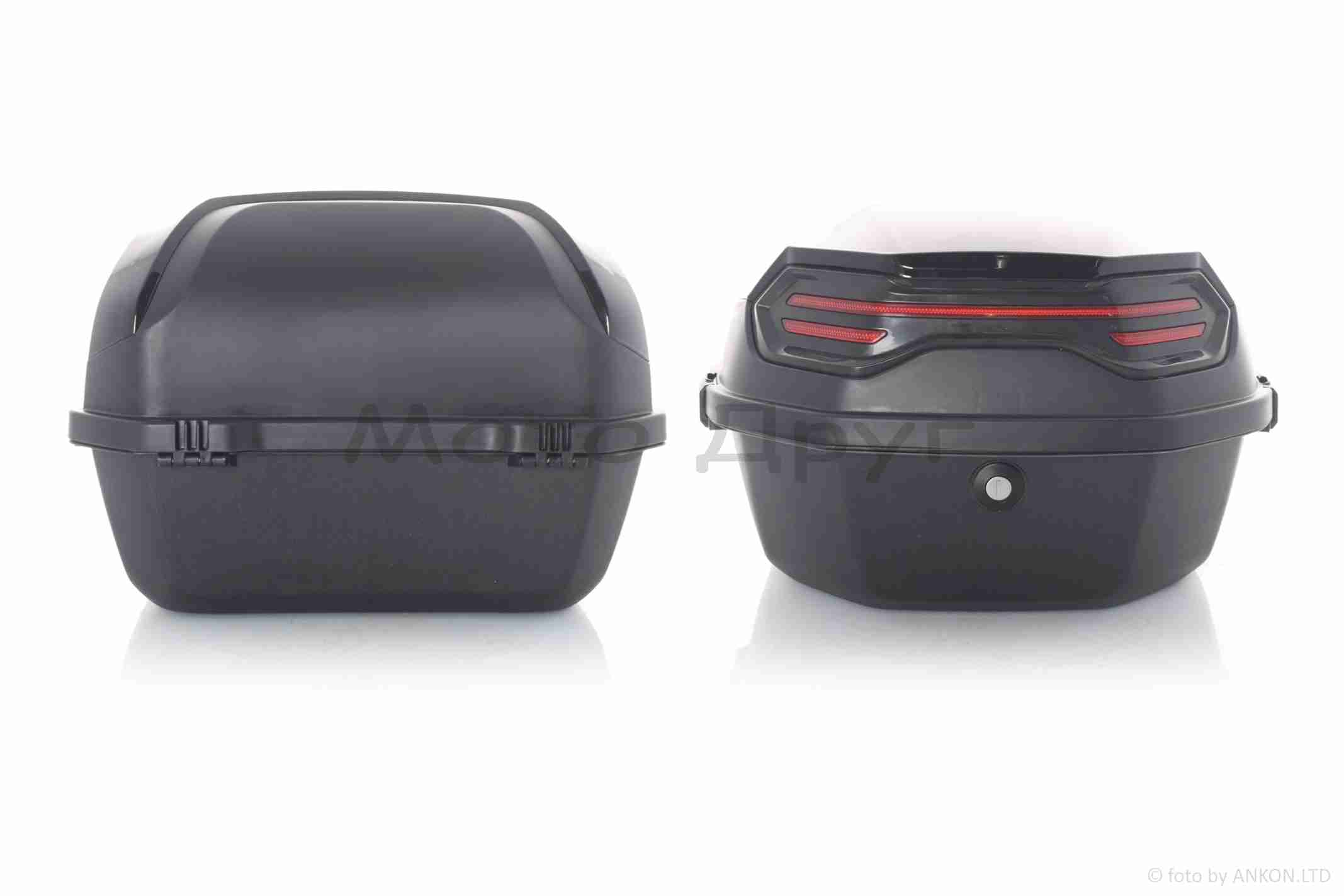 Кофр мото #48 400*400*280, 26L (чорний глянсовий) - Зображення 3