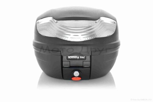 Кофр  410*410*310mm  полипропиленовый, съемный, мягкая спинка  #E36  (черно-серебристый) — изображение 2