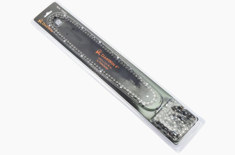 Шина 8″-1,1mm 1/4″ 46зв L-24см (подходит на аккумуляторную мини-пилу) + цепь 1/4″-1,1mm-46зв. круг. зуб-2шт, на блистере