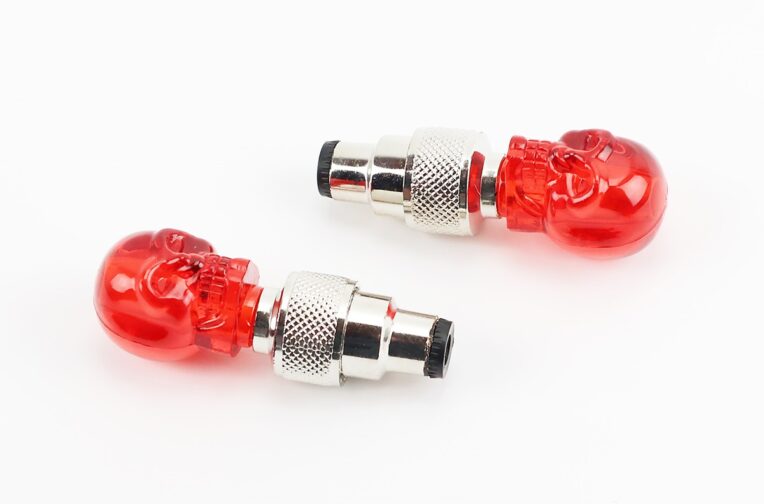 Ковпачок ніпеля “череп” 1 діод (червоний) к-кт, JY-503Z