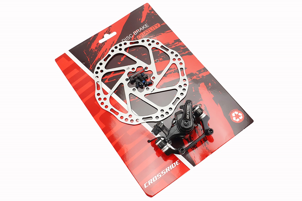 Тормоз Disk-brake задний (F180/R160мм)+диск 160мм, крепл. 6 болтов, чёрный DSC310