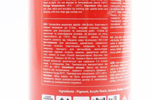 Краска акриловая №20 "ЧЕРНЫЙ МАТОВЫЙ", Аэрозоль 400ml — изображение 3