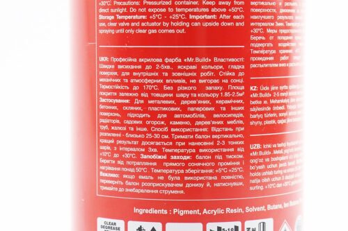 Фарба акрилова №02 "ЧОРНИЙ ГЛЯНЦЕВИЙ", Аерозоль 400ml - Зображення 3