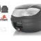 Кофр  410*410*310mm  полипропиленовый, съемный, мягкая спинка  #E36  (черно-серебристый)