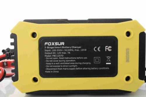 Зарядний пристрій  12V, 7A  автоматичний, РК-дисплей  "FOXSUR"  (7 режимів) - Зображення 2
