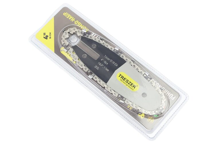 Шина 4″-1,1mm 1/4″ 28зв L-14см (подходит на аккумуляторную мини-пилу) + цепь 1/4″-1,1mm-28зв. квад. зуб, на блистере