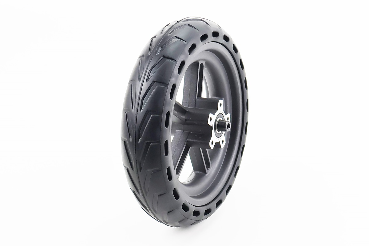 Колесо заднє 8,5" алюмінієве з стільниками для амортизації, пром-підшипники (12х28х8) 6001 2RS, Disk-brake - Зображення 2