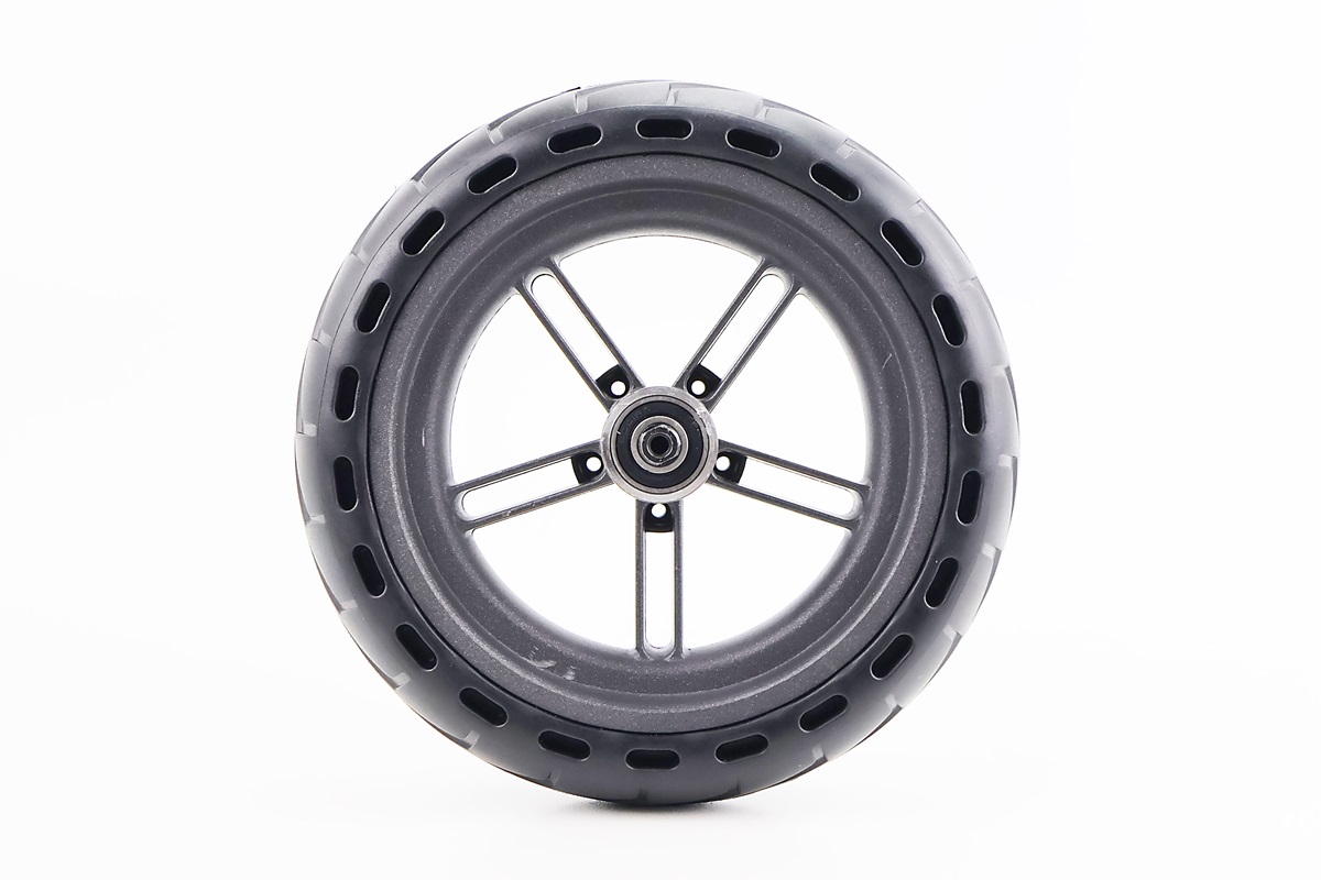 Колесо заднє 8,5" алюмінієве з стільниками для амортизації, пром-підшипники (12х28х8) 6001 2RS, Disk-brake - Зображення 3