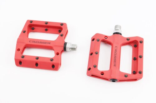 Педалі MTB широкі 9/16" (100x105x19mm) армопластик, пром-підшипник (6*13*5). червоні HF-633