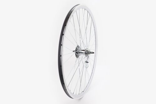 Колесо 28" заднее, обод "капля" алюминиевый, втулка ХВЗ VELOSTEEL (Чехия) 14Gх36H, крепл. гайка, серое — изображение 2