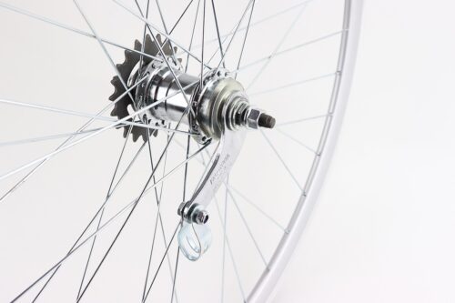 Колесо 28" заднее, обод "капля" алюминиевый, втулка ХВЗ VELOSTEEL (Чехия) 14Gх36H, крепл. гайка, серое — изображение 4