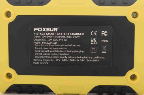 Зарядний пристрій  12/24V, 5/10A  автоматичний, РК-дисплей  "FOXSUR"  (7 режимів)  #2 - Зображення 3