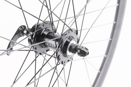 Колесо 27,5" переднее Disk-brake, обод "капля" и втулка 14Gx36H алюминиевые NECO MS31F, крепл. эксцентрик, "GRAVITY" — изображение 3