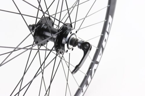 Колесо 27,5" переднее Disk-brake, обод "капля" и втулка 14Gx36H алюминиевые NECO MS31F, крепл. эксцентрик, "GRAVITY" — изображение 4