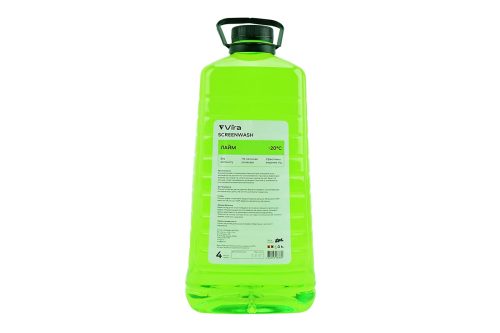 Жидкость  для чистки стекол -20°С (в бачок омывателя) "Лайм", зелёная 4L