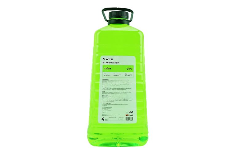 Рідина для очищення скла -20°С (в бачок омивача) “Лайм”, зелена 4L