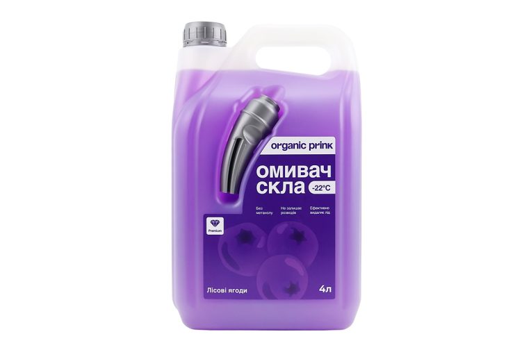 Рідина для очищення скла -22°С (в бачок омивача) “Лісові ягоди”, фіолетова 4L