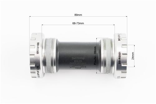 Каретка "Hollowtech II" MTB 68-73мм, под интегрированную ось 24мм, BB-RS501 — изображение 2