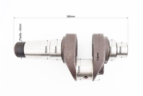 Колінвал R195NM (Dболта-М14x1,5, Dшейки-52mm, H-112mm) - Зображення 3