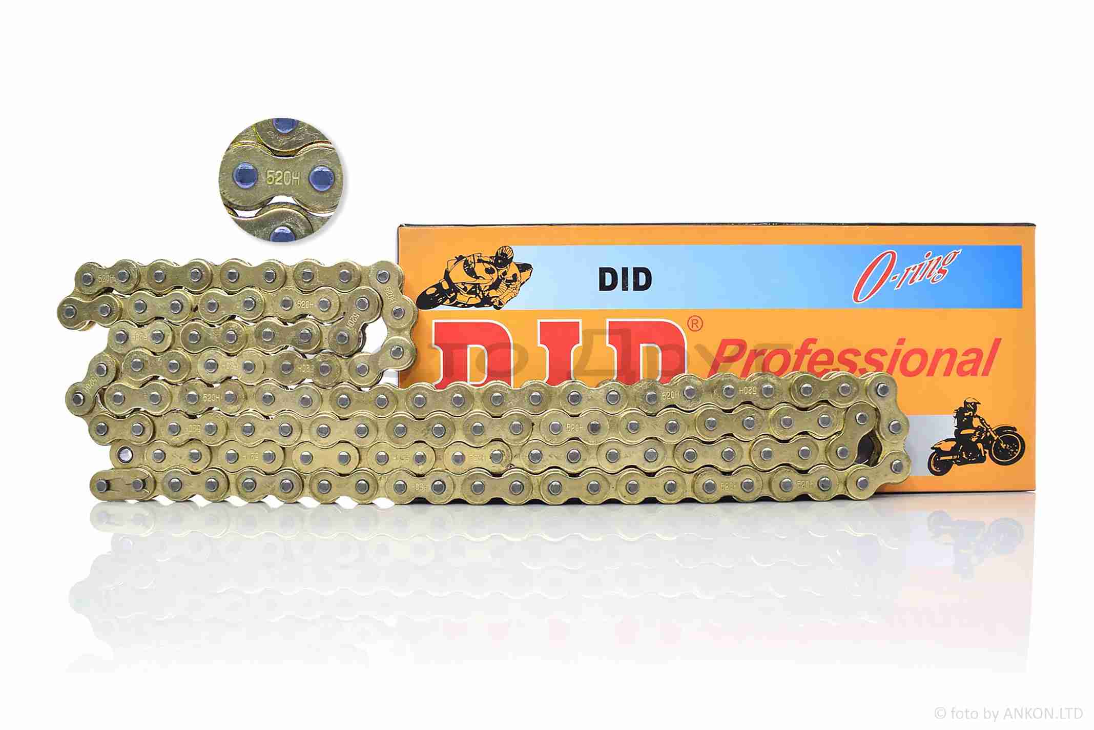 Ланцюг трансмісії 520HV-128L сальниковий GOLD "DID"