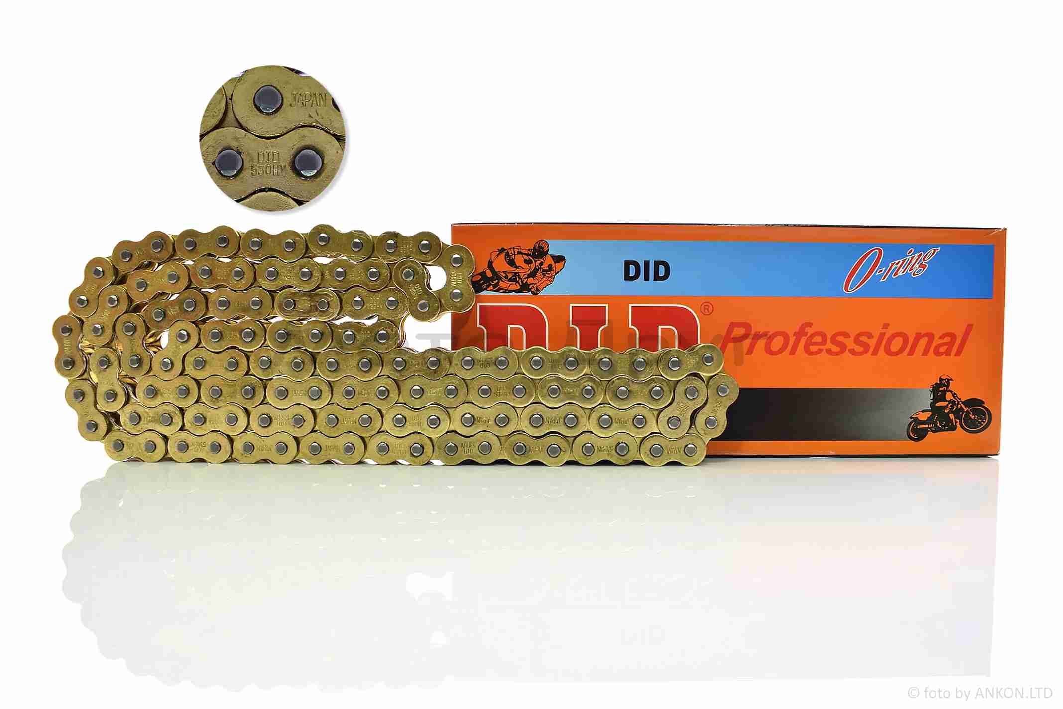 Цепь трансмиссии 530HV-110L сальниковая GOLD "DID" — изображение 2