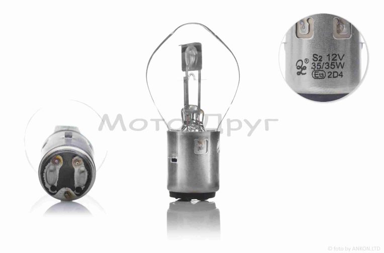 Лампа фари H6 (BA20D) 12V 35/35W груша “LIPAI”