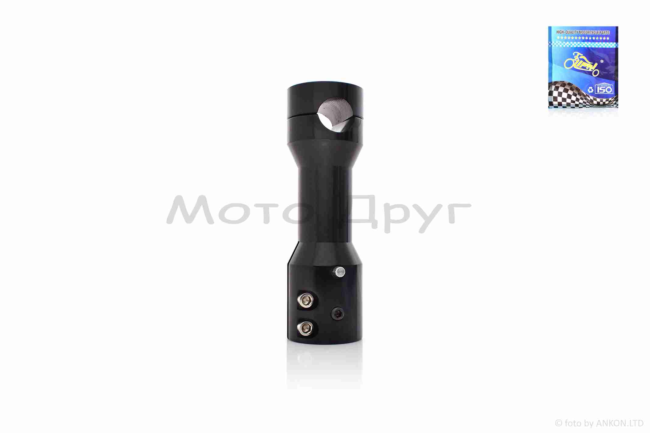 Кріплення відкритого керма (винос) скутер кермо d22, траверса d22-24, L155 "LIPAI" (чорний)