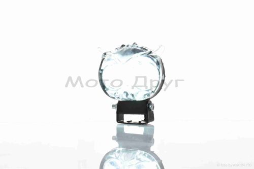 Фара додаткова  діодна, пугач, 67-55mm, 9-60V, IP67, біле/жовте світло, мультирежим - Зображення 2