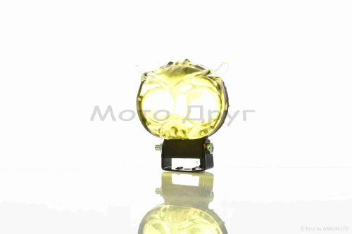 Фара додаткова  діодна, пугач, 67-55mm, 9-60V, IP67, біле/жовте світло, мультирежим - Зображення 3