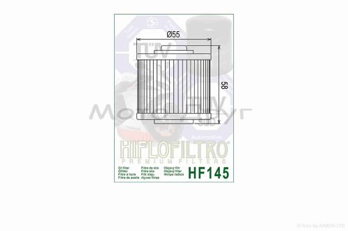 Фильтр масляный мото  HF145  D55/H58  "HIFLO"  ТАЙЛАНД — изображение 3