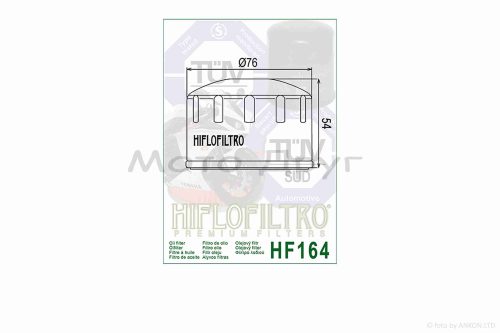 Фильтр масляный мото  HF164  D76/H54  "HIFLO"  ТАЙЛАНД — изображение 3