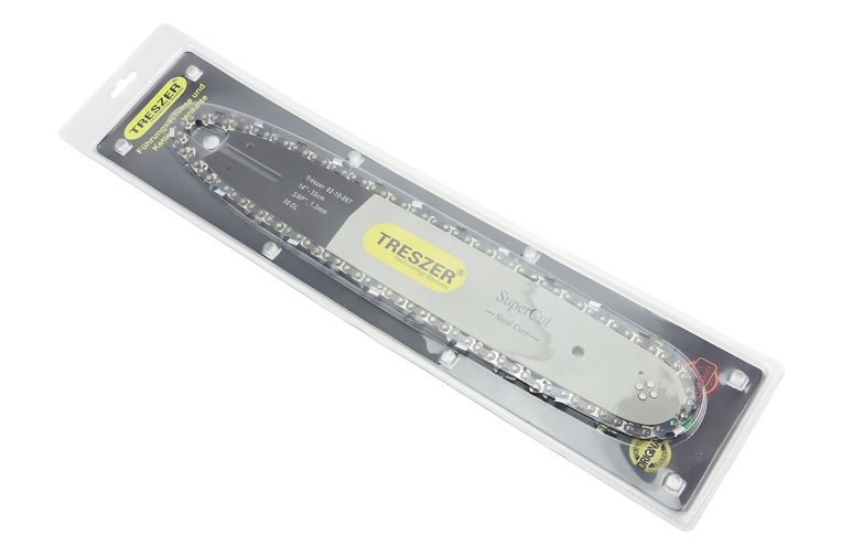 Шина 14″-1,3mm 3/8″ 50зв L-39см + цепь 3/8″-1,3mm-50зв. квад. зуб, на блистере