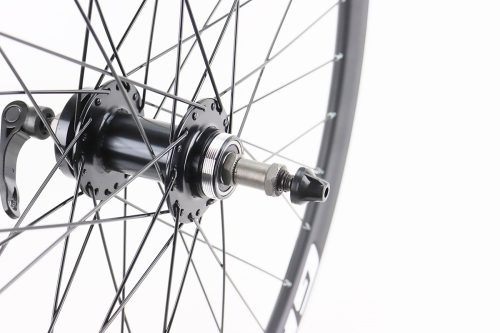 Колесо 26" заднее V/Disk-brake, обод и втулка 14Gx36H алюминиевые, пром-подшипники 6200 2RS, под вольнобег, крепл. эксцентрик, "GRAVITY" — изображение 3