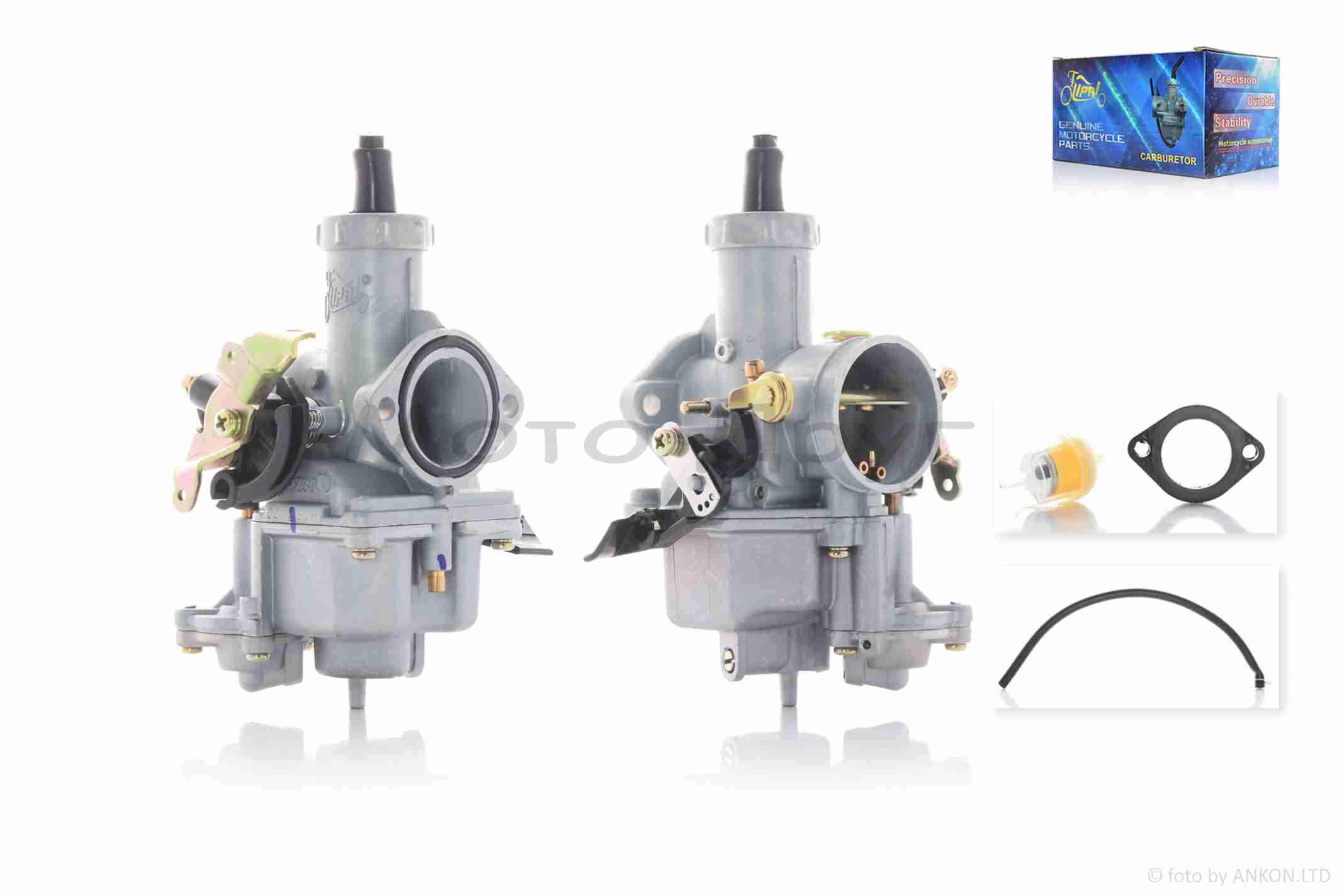 Карбюратор PZ30 подсос ручной слева (трещетка), ускорительный насос справа #PRO "LIPAI"