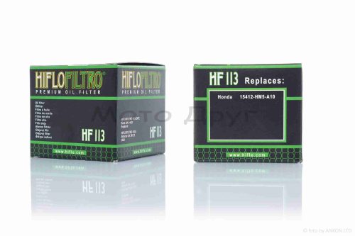 Фильтр масляный мото  HF113  D50/H38  "HIFLO"  ТАЙЛАНД — изображение 2