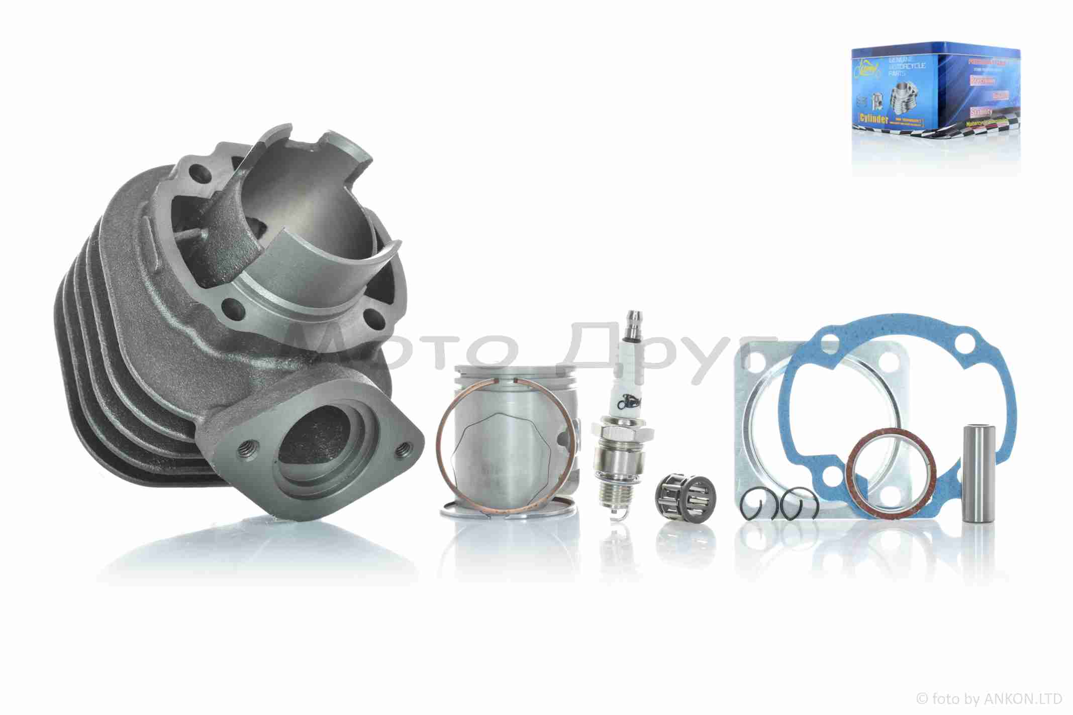 Цилиндр к-кт (цпг) Honda DIO ZX/AF34 65cc-44мм (палец 12мм) (AF35 DIO ZX; AF48 LEAD) #PRO "LIPAI"