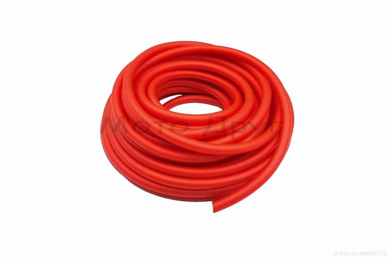 Шланг топливный 6mm, 10 метров, силиконовый (красный)