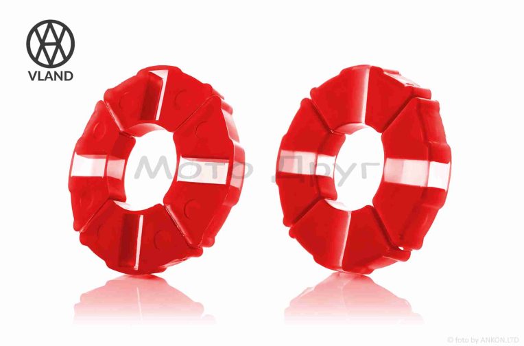 Резинки демпферные колеса Delta силикон, красные “VLAND”