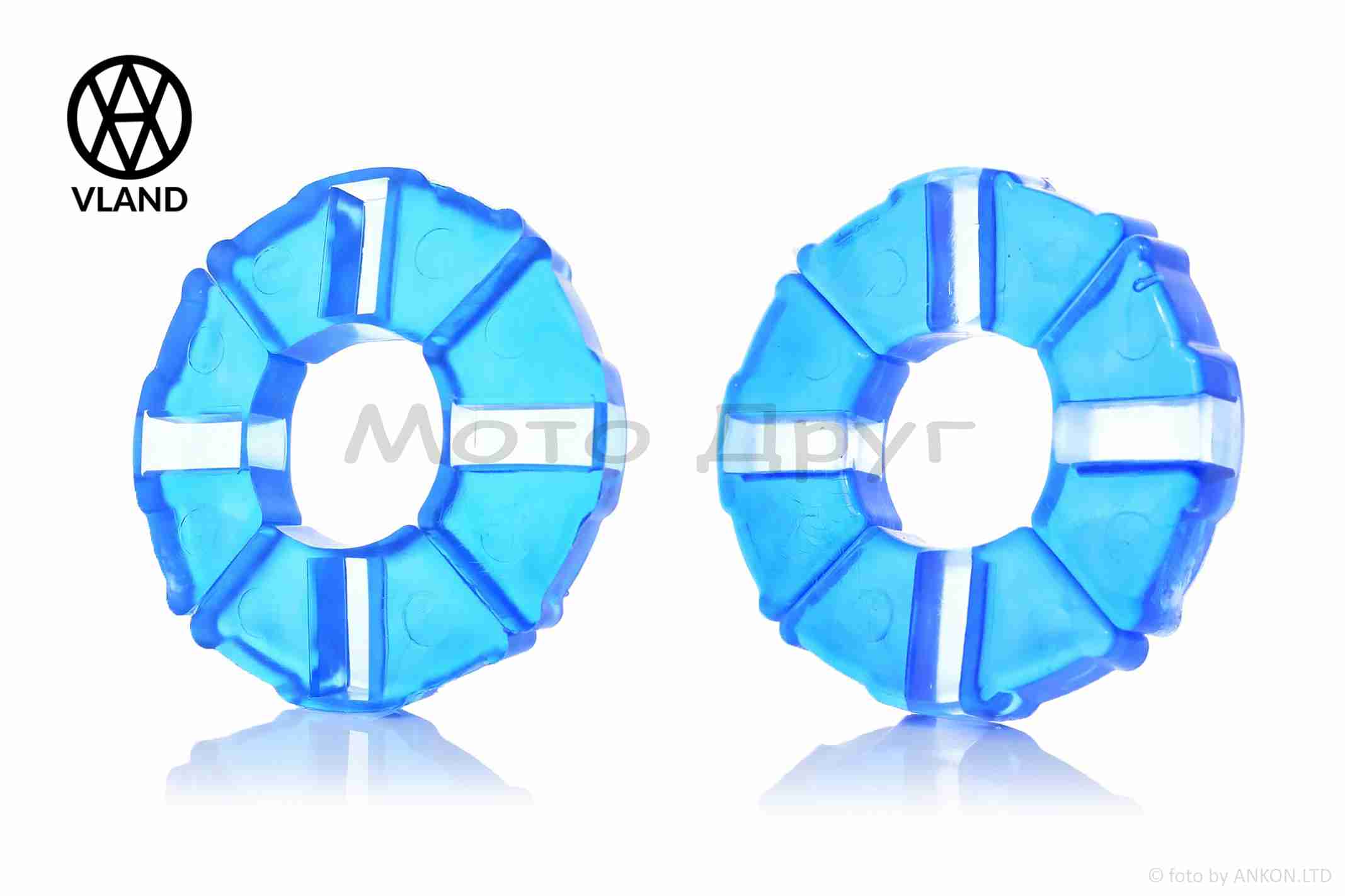 Гумки демпферні колеса Delta силікон, сині "VLAND"