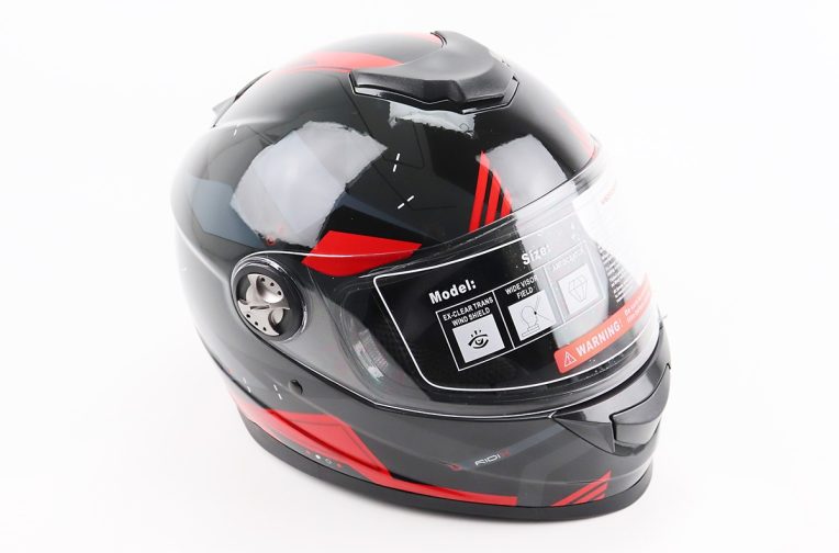 Шолом інтеграл, закритий BLD-М65 М (57-58см), ЧОРНИЙ/ЧЕРВОНО-СІРИЙ