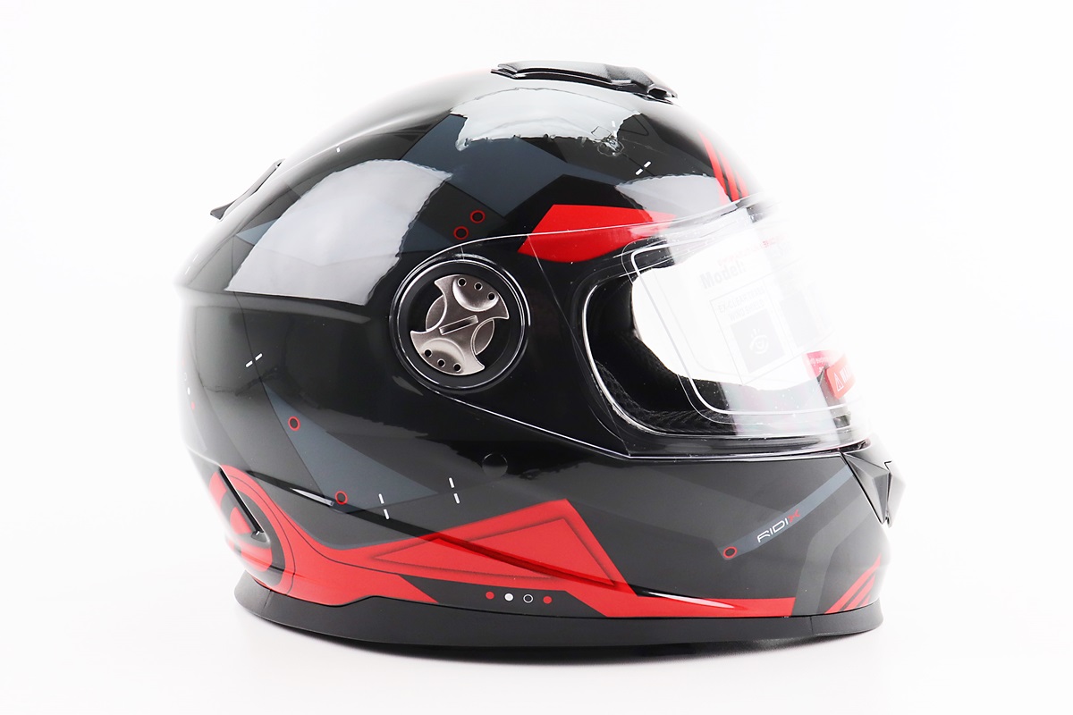 Шолом інтеграл, закритий BLD-М65 М (57-58см), ЧОРНИЙ/ЧЕРВОНО-СІРИЙ - Зображення 3