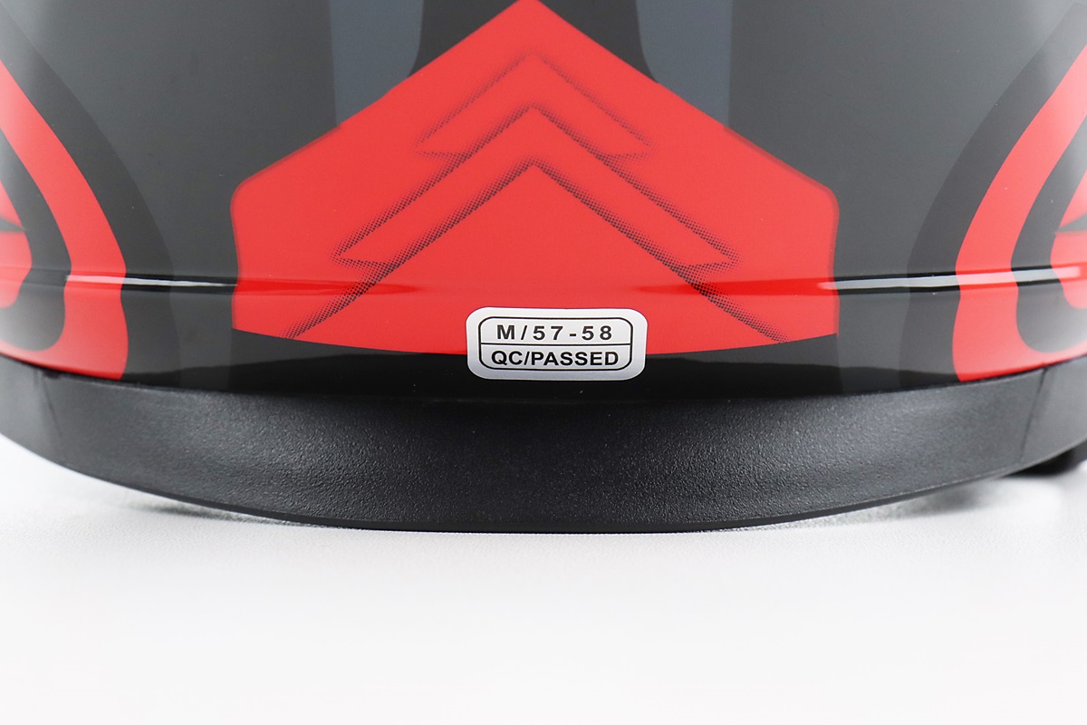 Шолом інтеграл, закритий BLD-М65 М (57-58см), ЧОРНИЙ/ЧЕРВОНО-СІРИЙ - Зображення 7